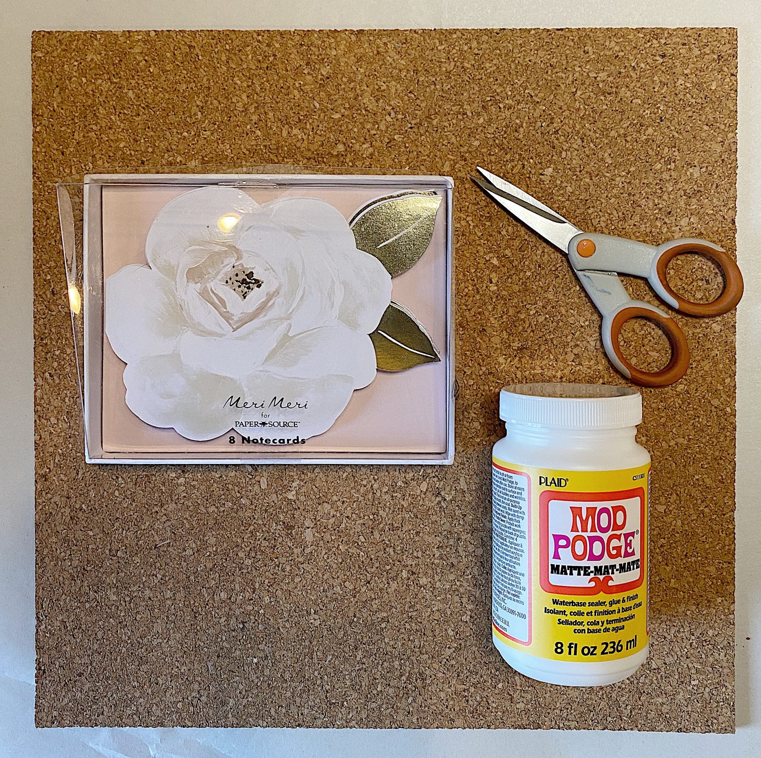 Supplies to Make Easy Paper Craft Coasters