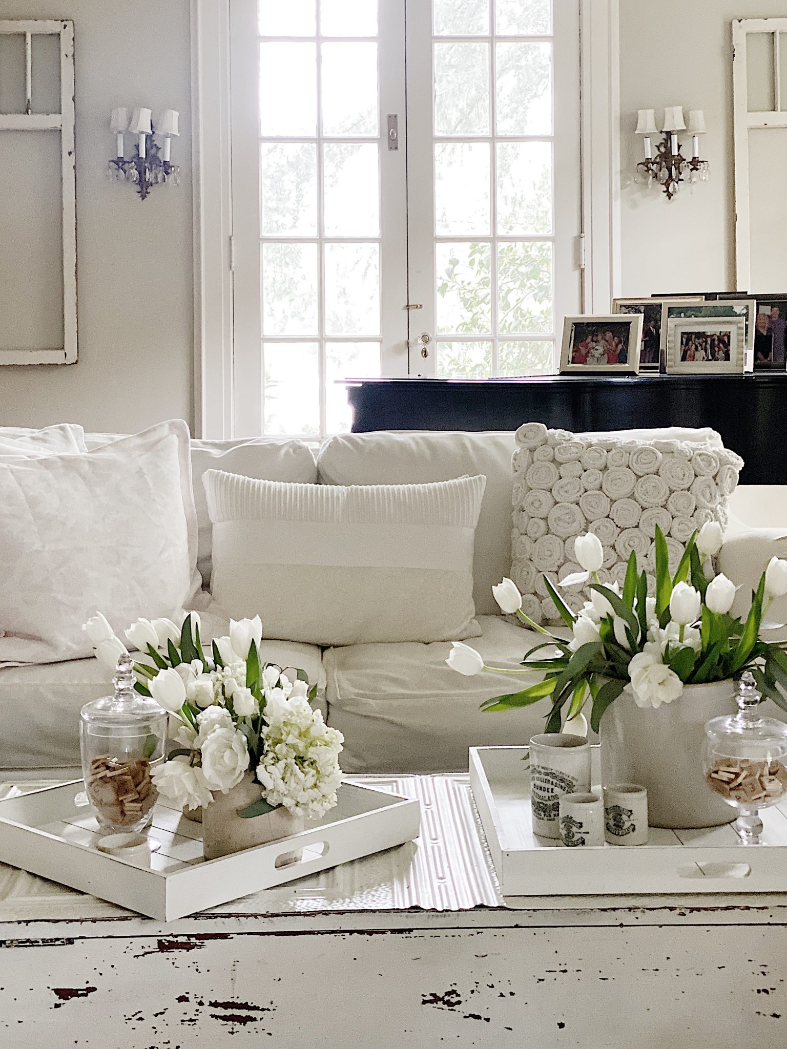 Decorative Serving Trays on the Coffee Table