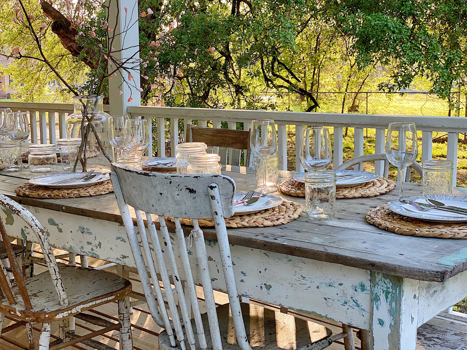 Dinner Light on the Wrap Around Porch