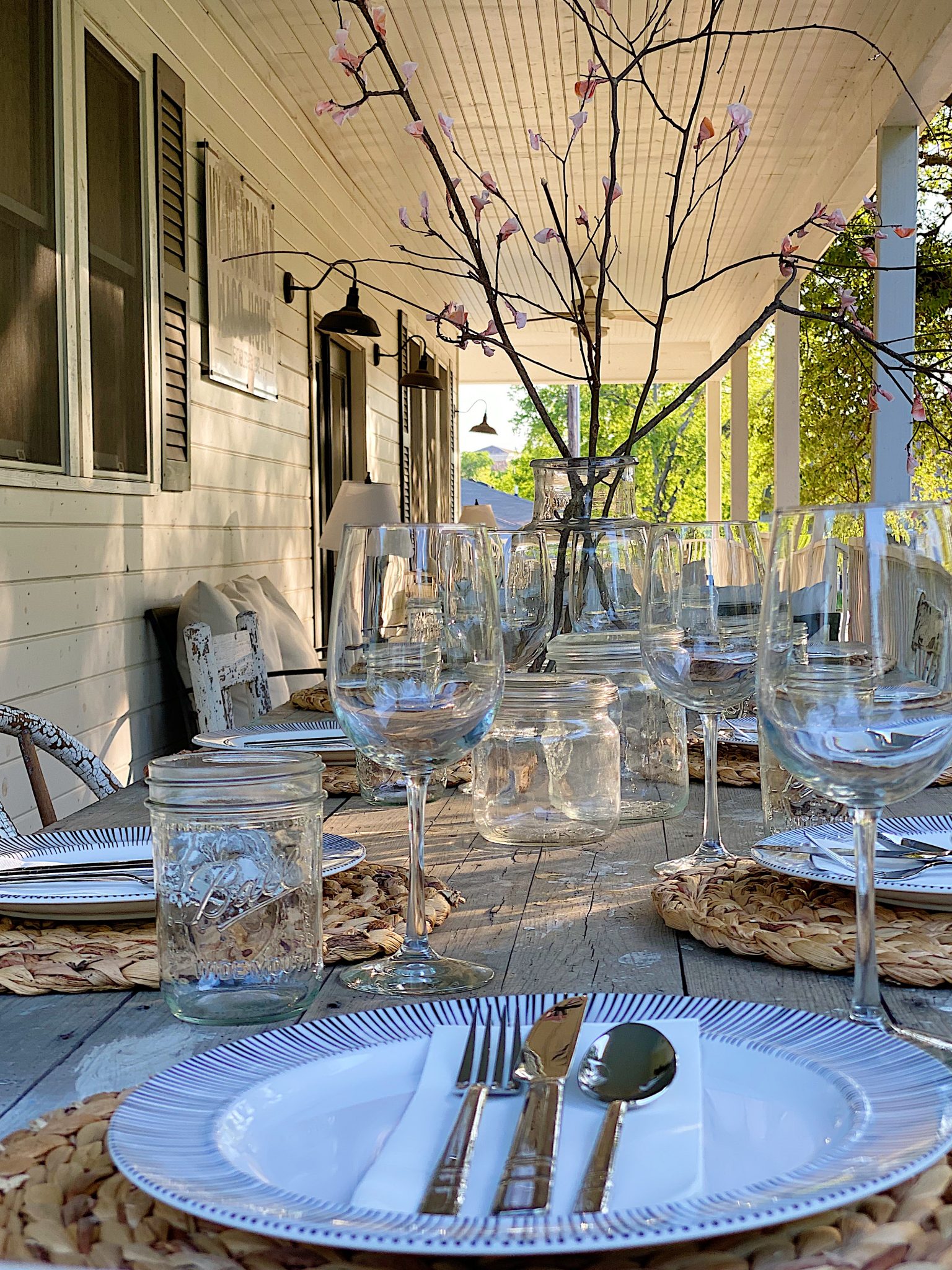 Dinner View on the Wrap Around Porch