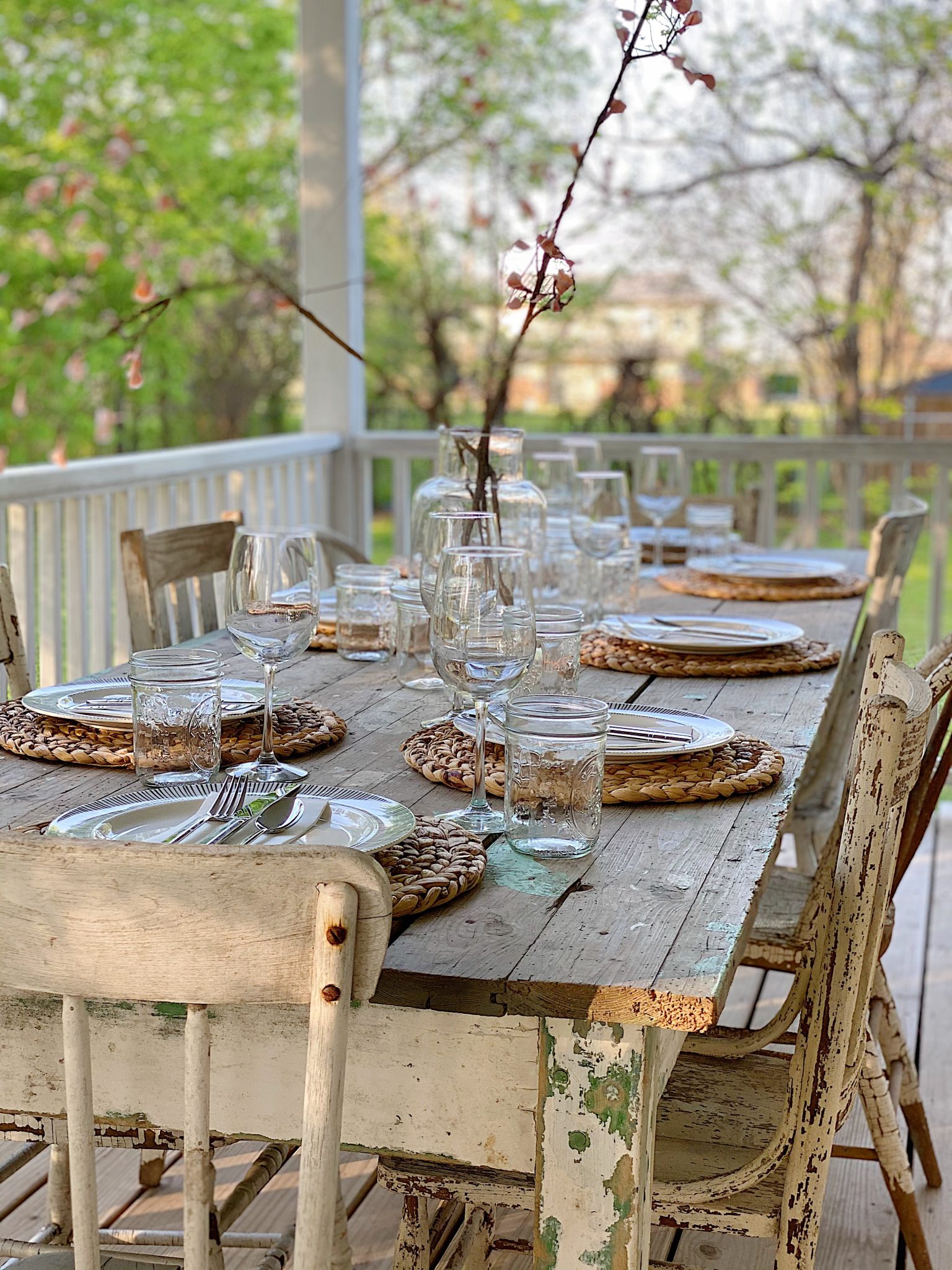Dinner for Eight on the Wrap Around Porch