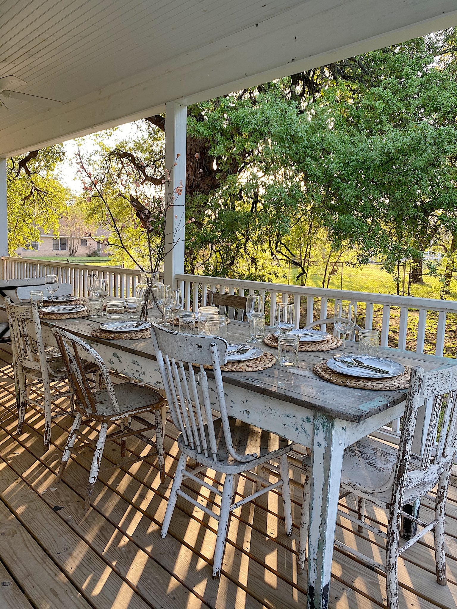 Dinner on the Wrap Around Porch