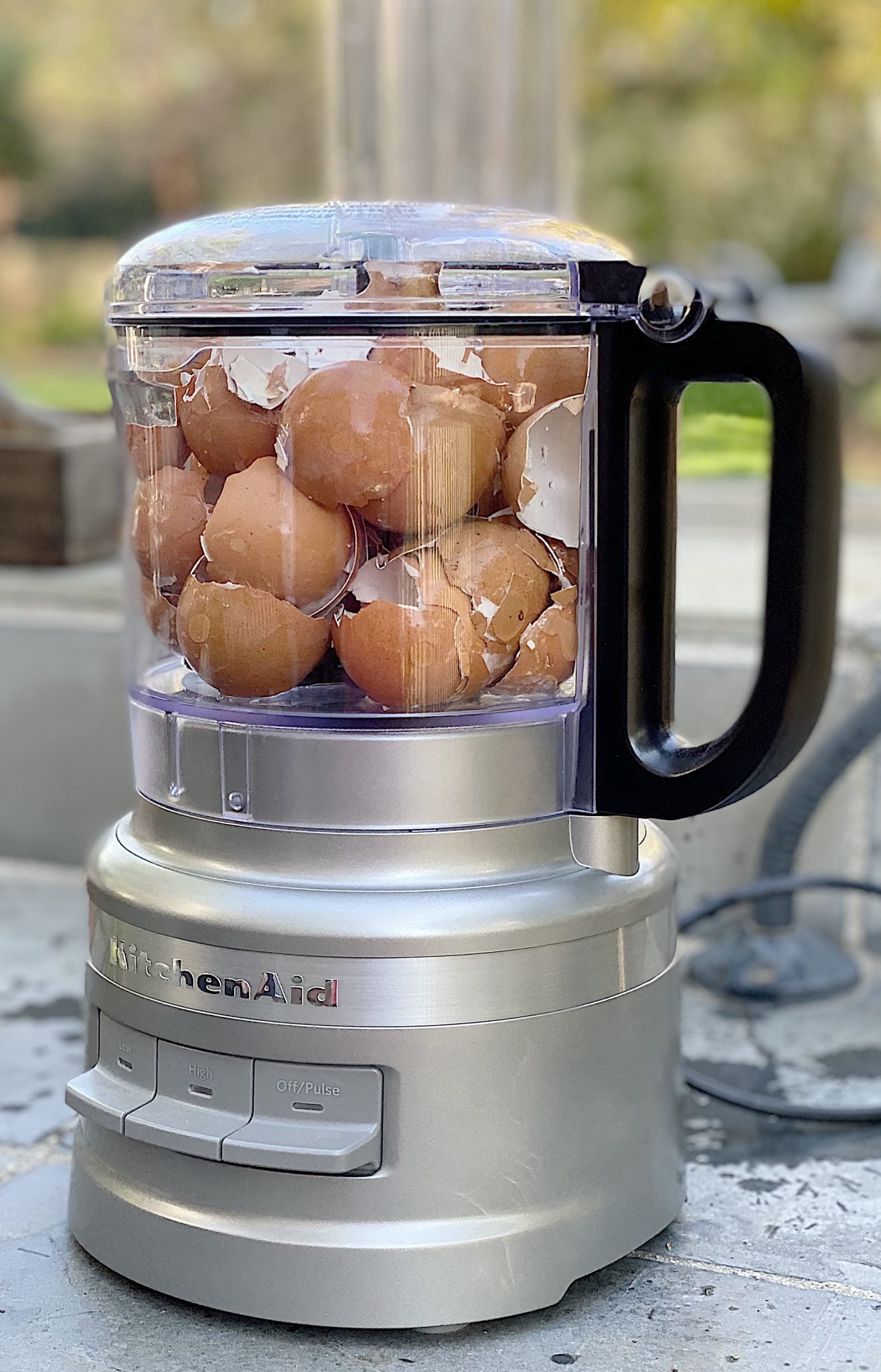 Grinding Eggshells for Growing Tomatoes