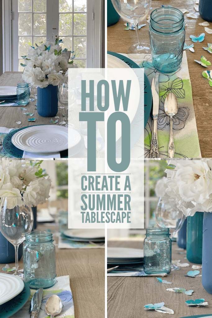 Today I am Sharing How You Can Use Watercolor Paper and Paint To Add Color to Your Tablescape. This is a great idea For Spring And Summer.