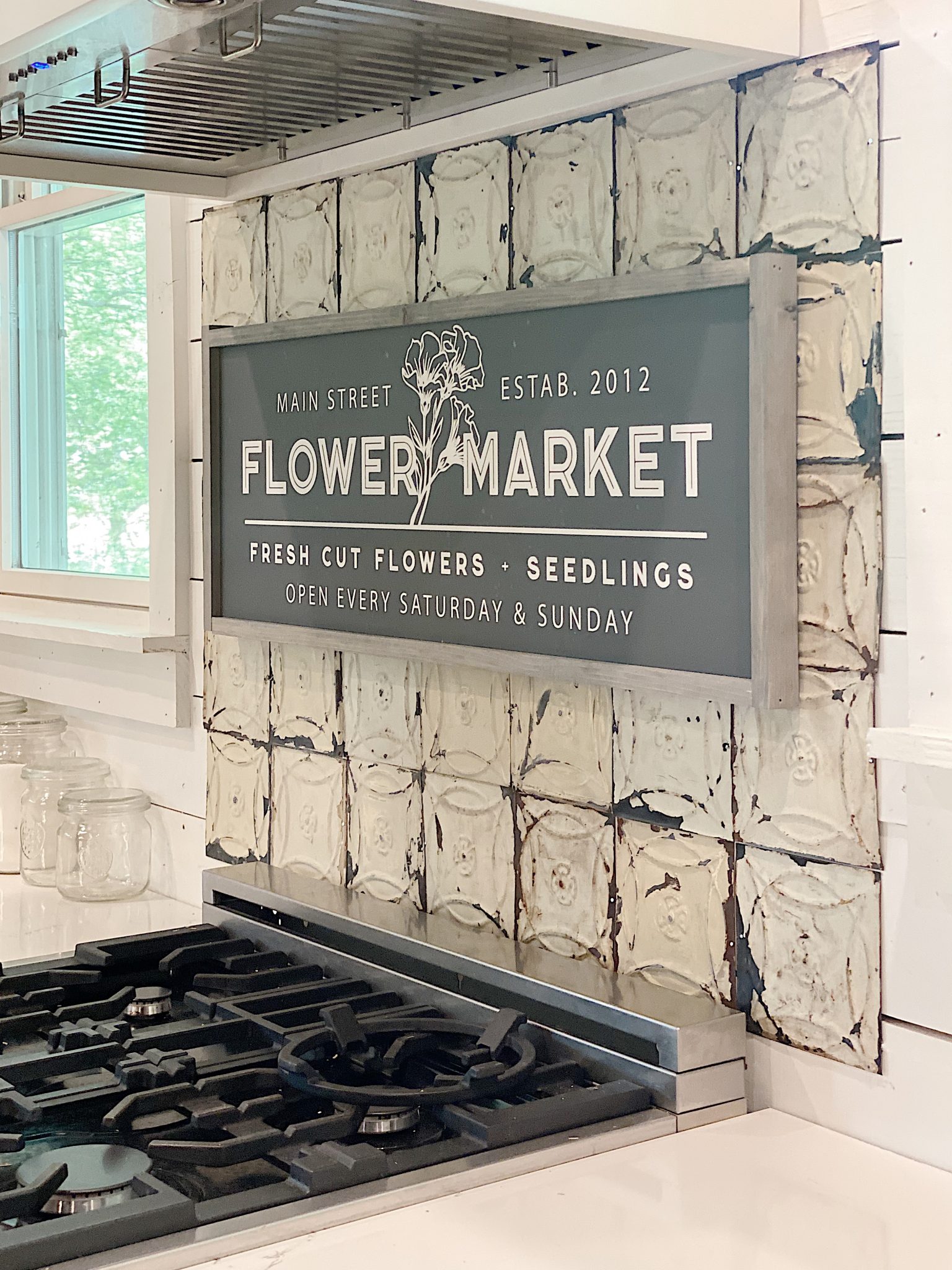 How to Tile a Backsplash with Tin Ceiling Tiles