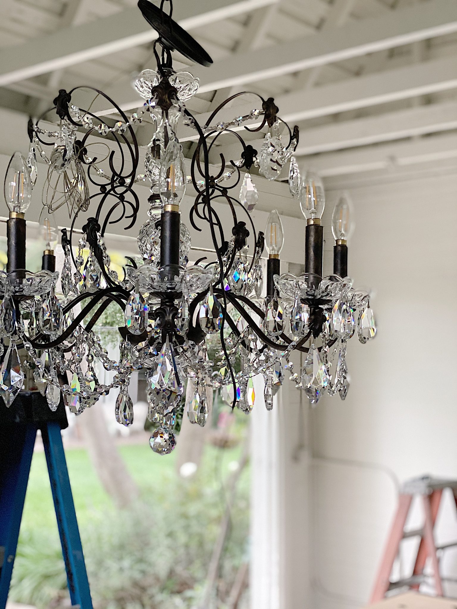 Lamps Plus Chandelier Adding Crystals 4