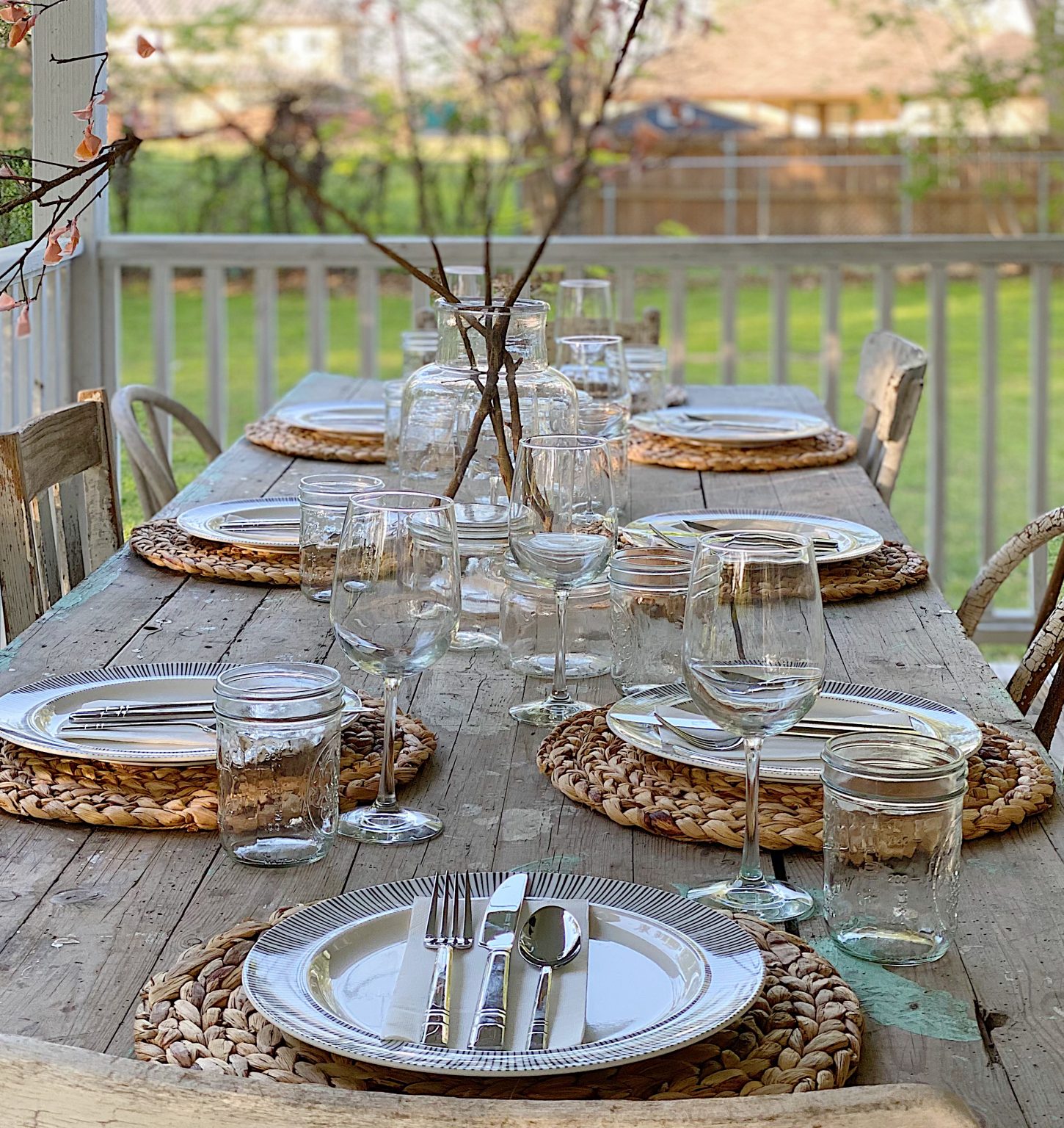 Spring Dinner on the Wrap Around Porch