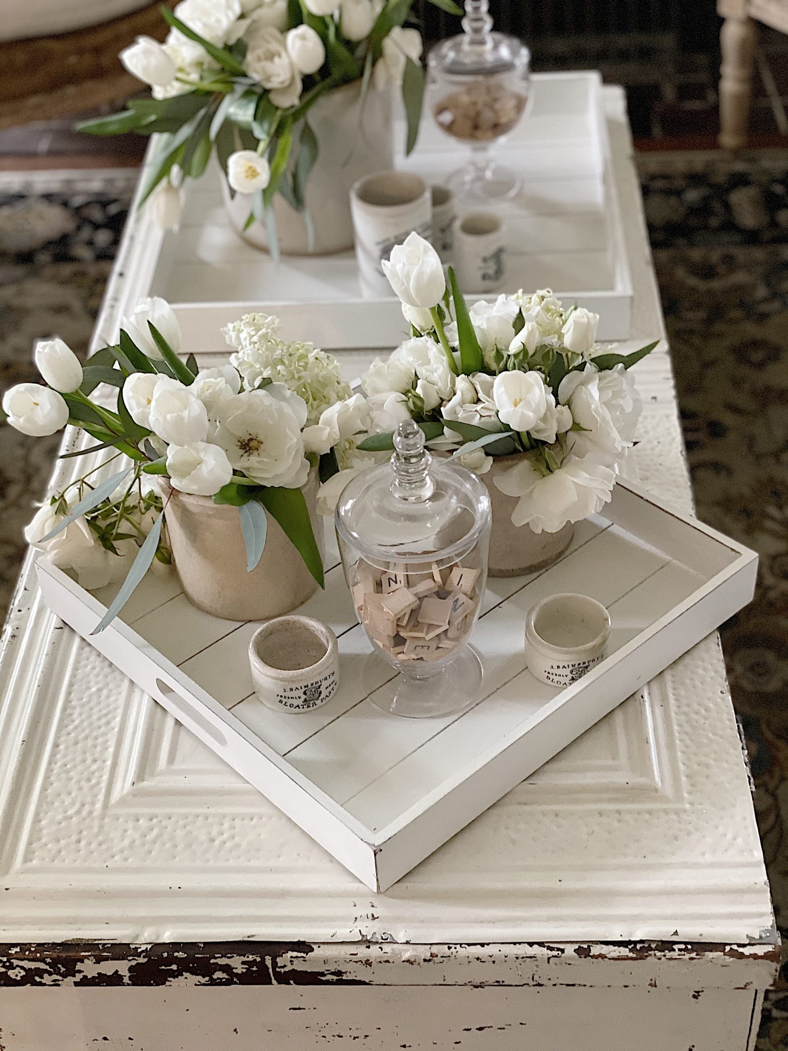 Two Decorative Serving Trays