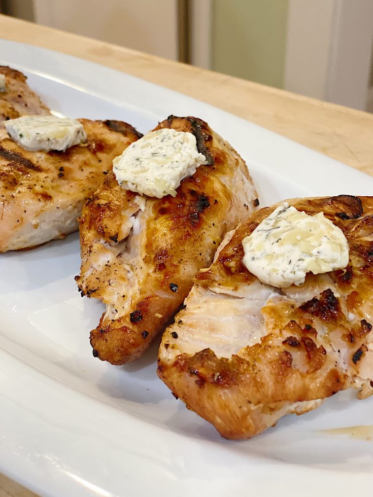 Grilled Chicken with Compound Butter