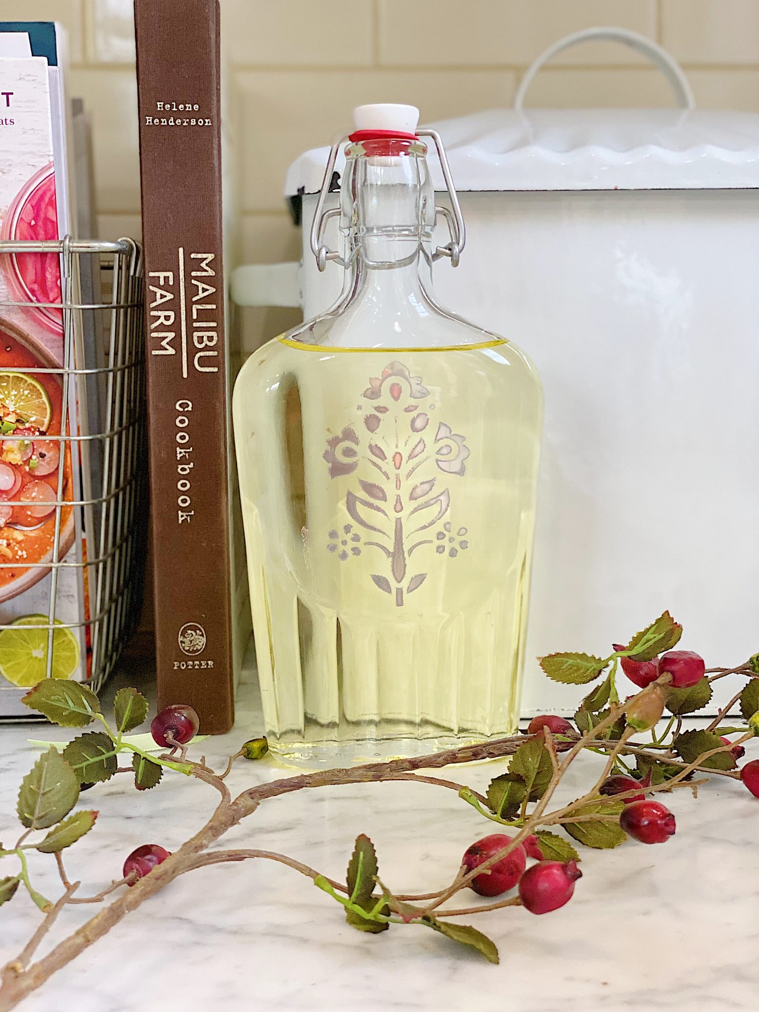 How to Make a Stenciled Olive Oil Container