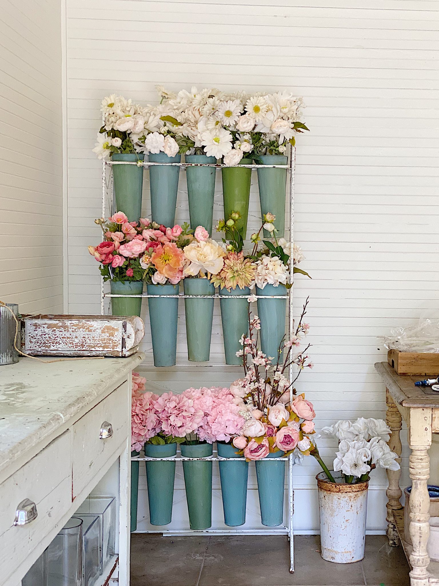 New Space for Faux Flowers