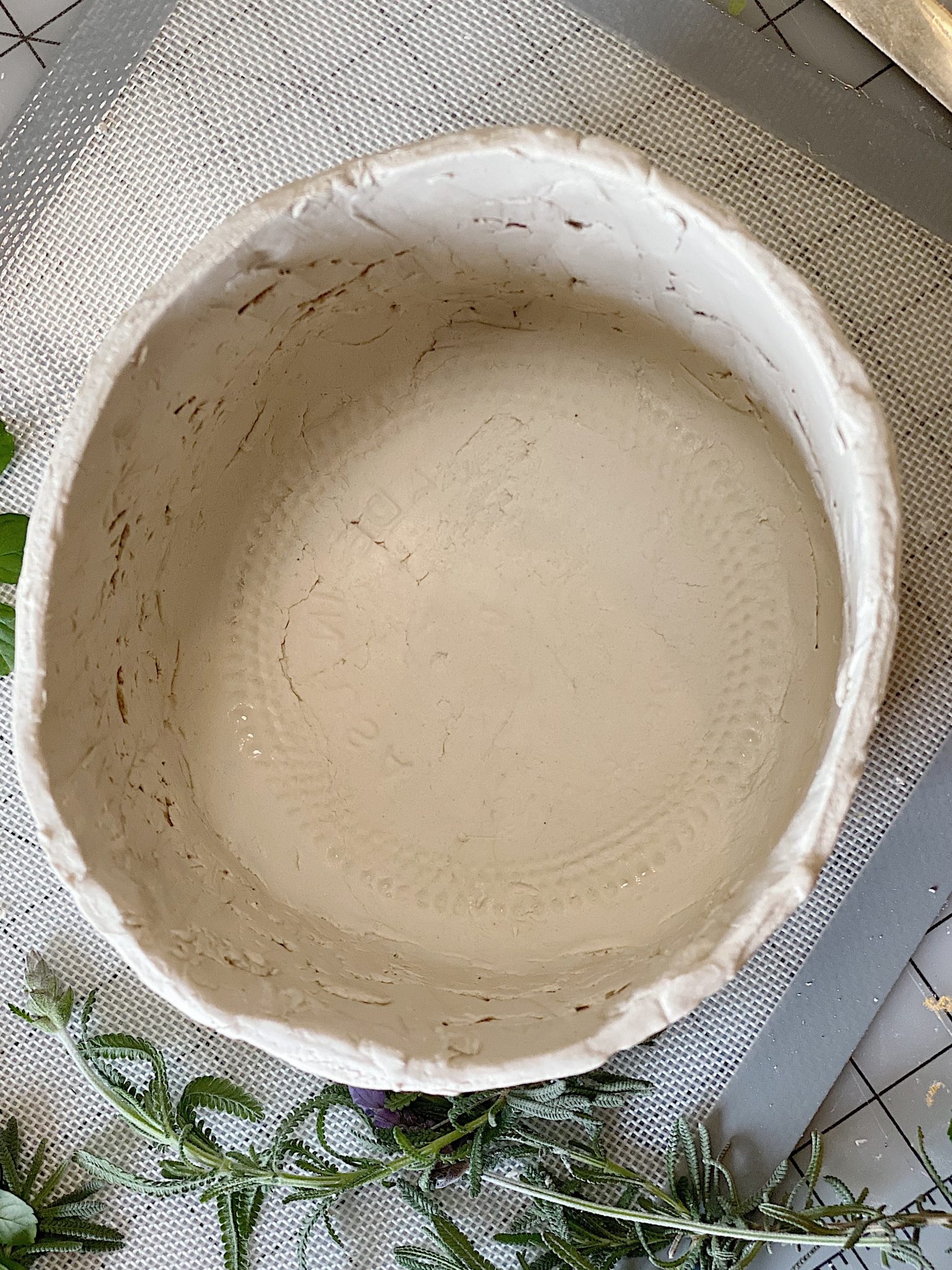 Paper Clay Pot Ready for Drying