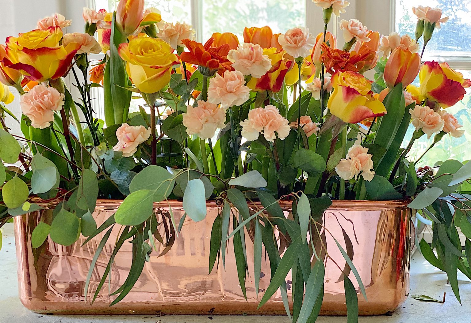 Adding the Roses and Carnations