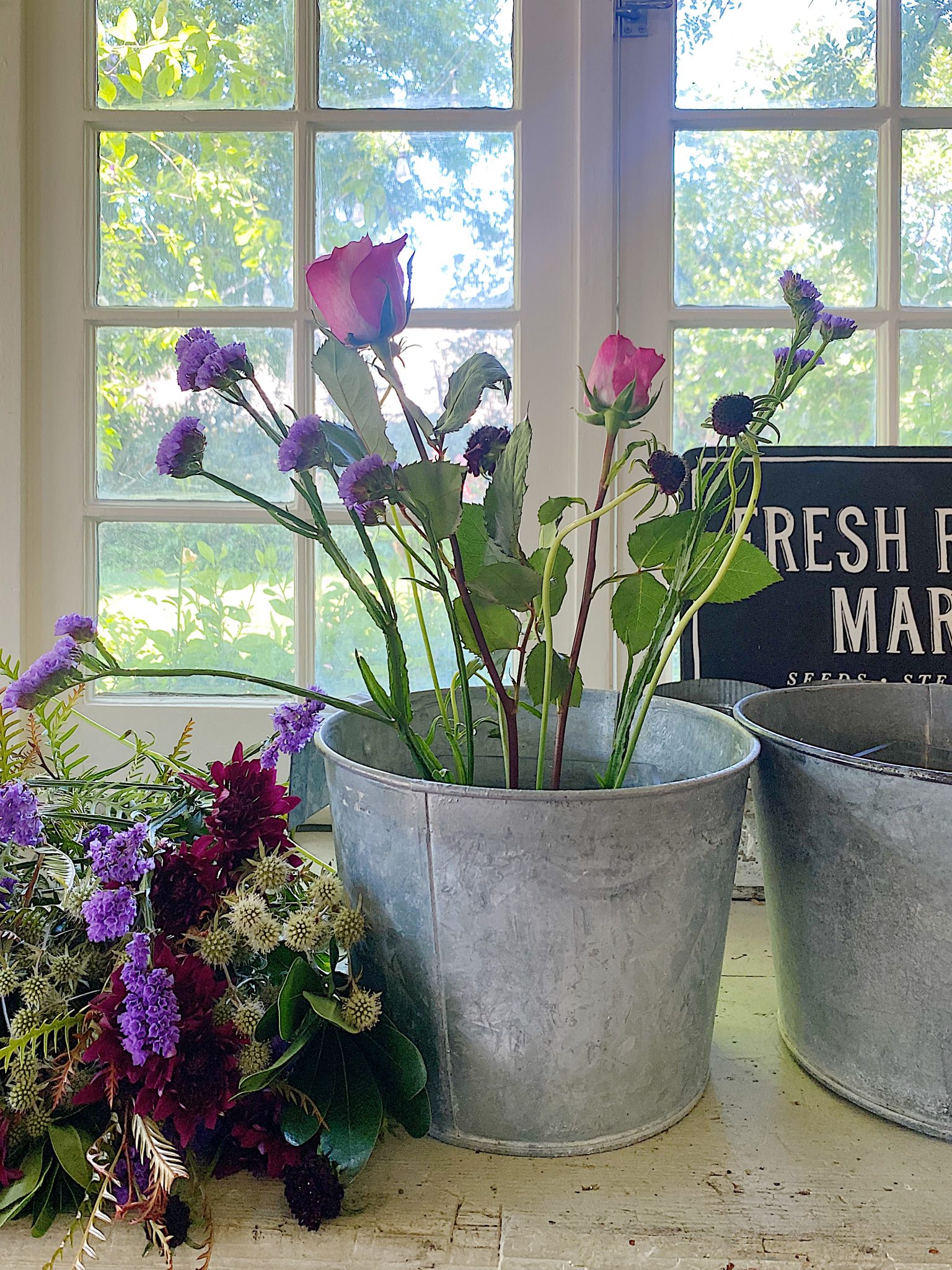 Arranging Grocery Store Flowers
