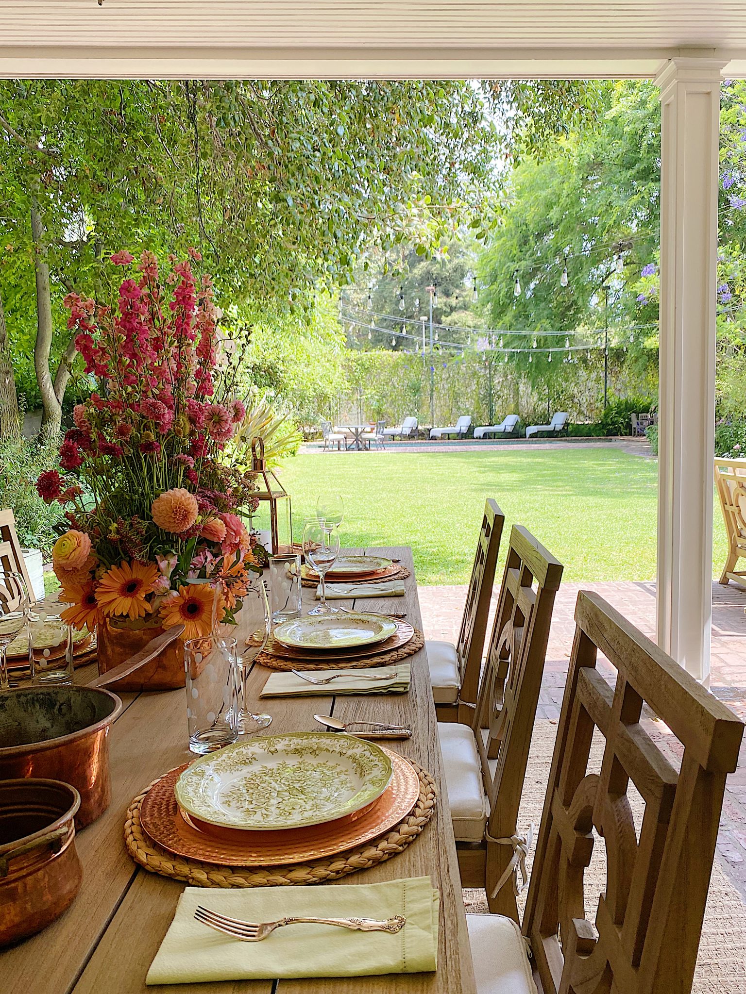 Back Porch Dinner entertaining