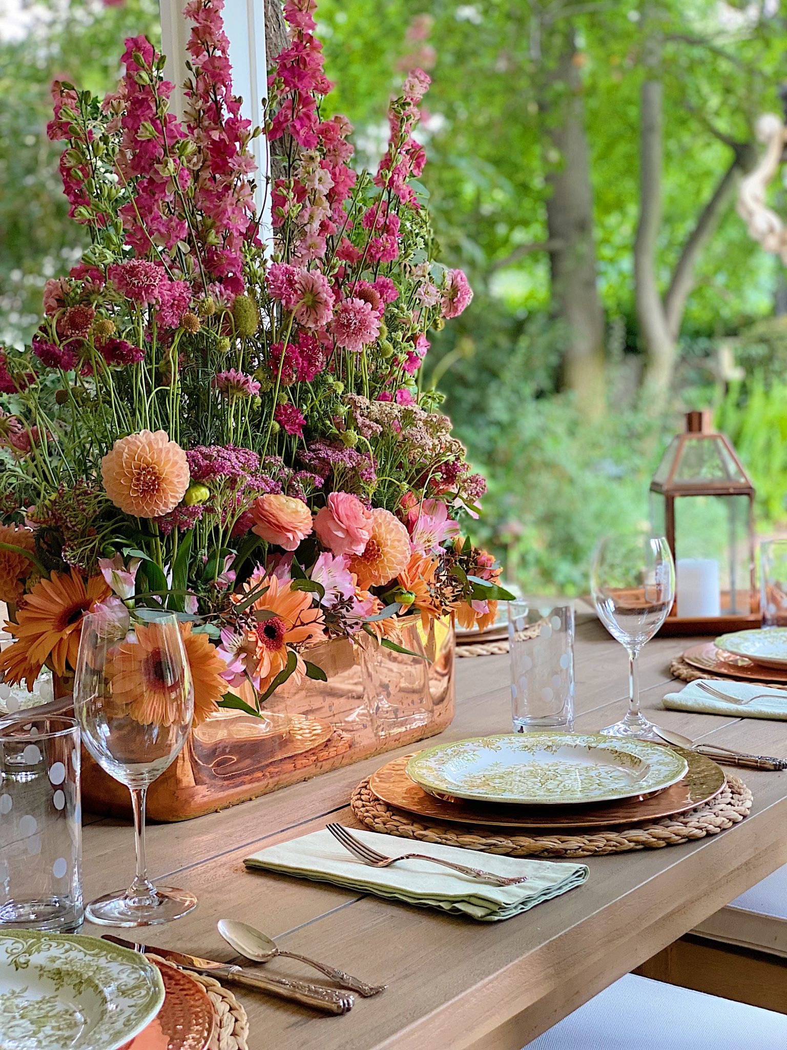Back Porch Entertaining Ideas Table Setting