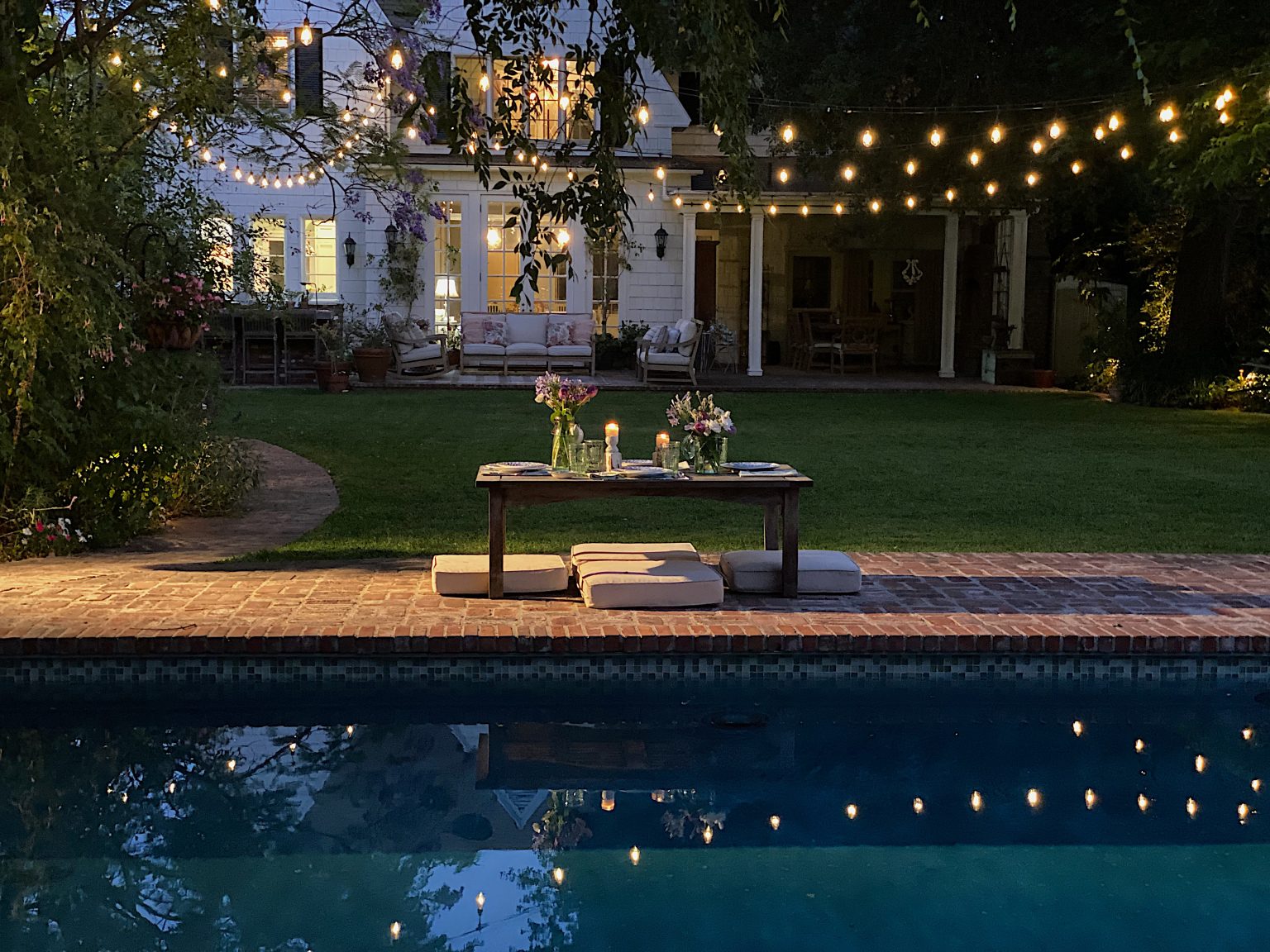 Dinner Poolside