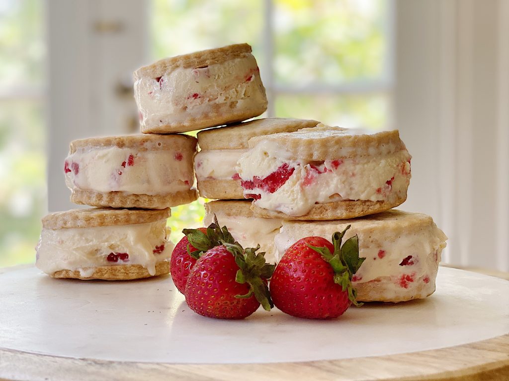 How to Make Delicious Strawberry Shortcake Ice Cream Sandwiches