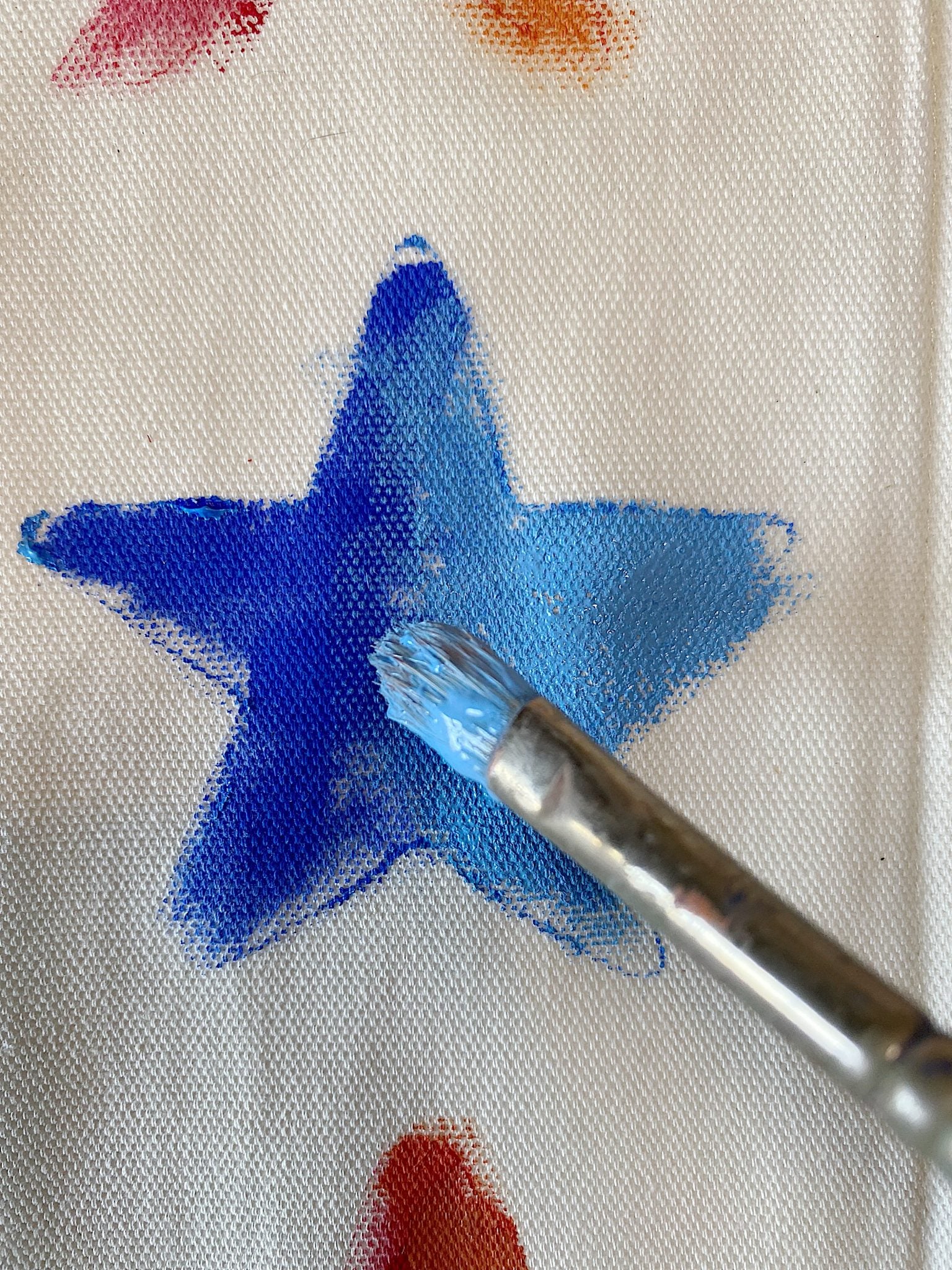 Painting the Star Pillow