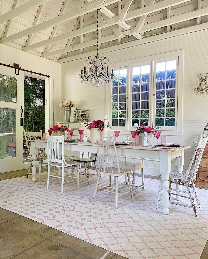 Pink Rug in the Carriage House