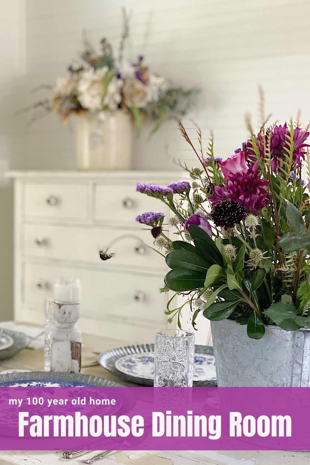 I am back to entertaining again and today I am setting up a fun party in our Carriage House. I love our farmhouse dining room and this new look!