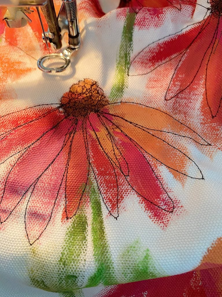 Sewing the Summer Flower Pillow