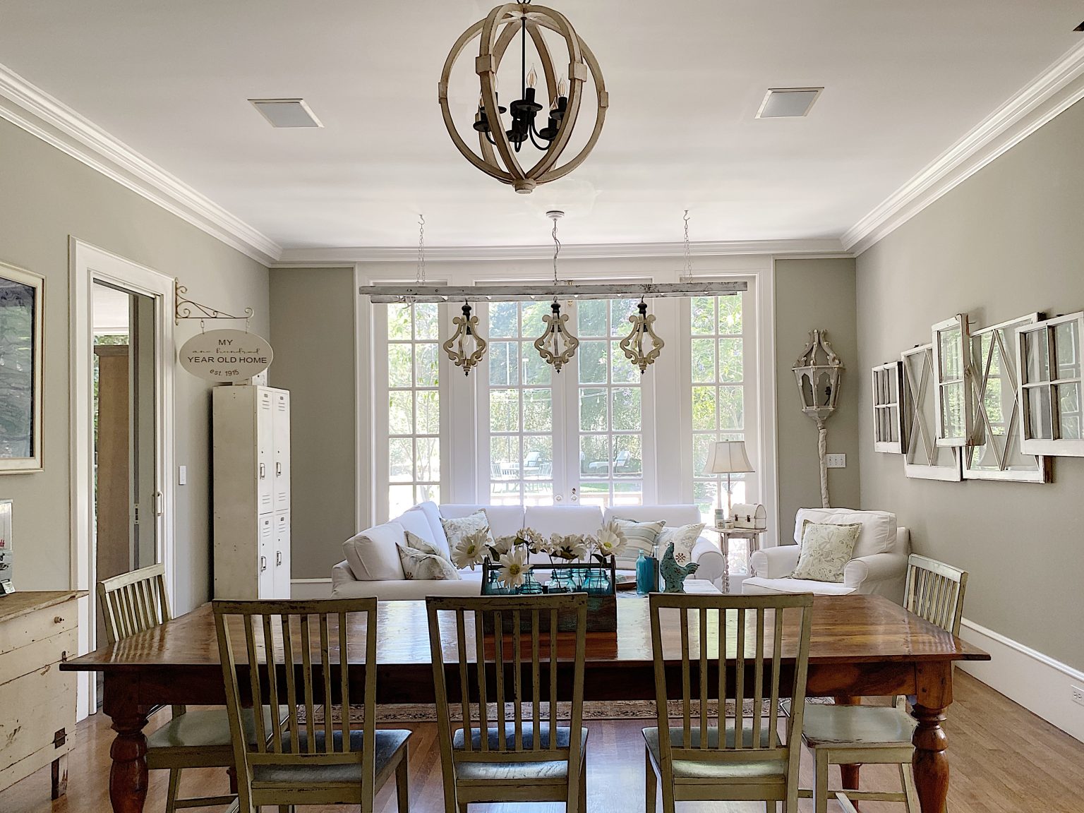 Summer Color Palette in the Family Room