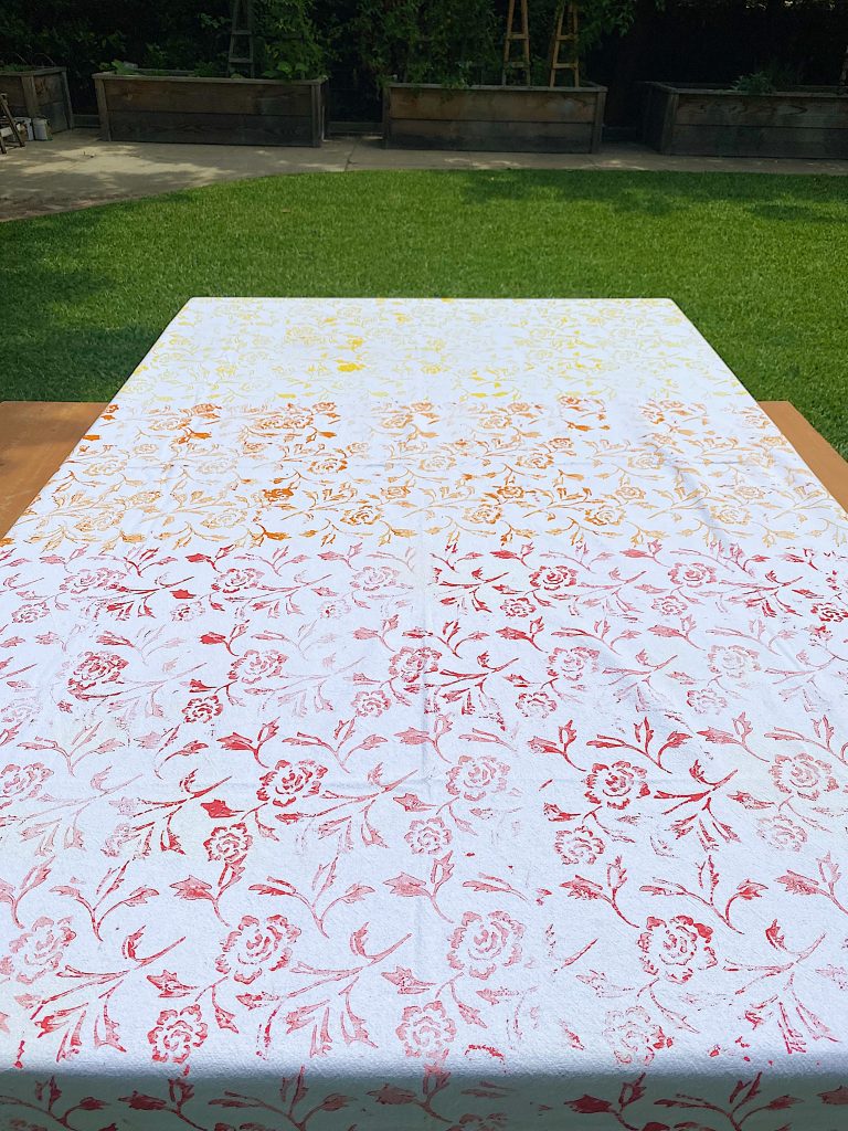 Summer Colors Painted Tablecloth DIY