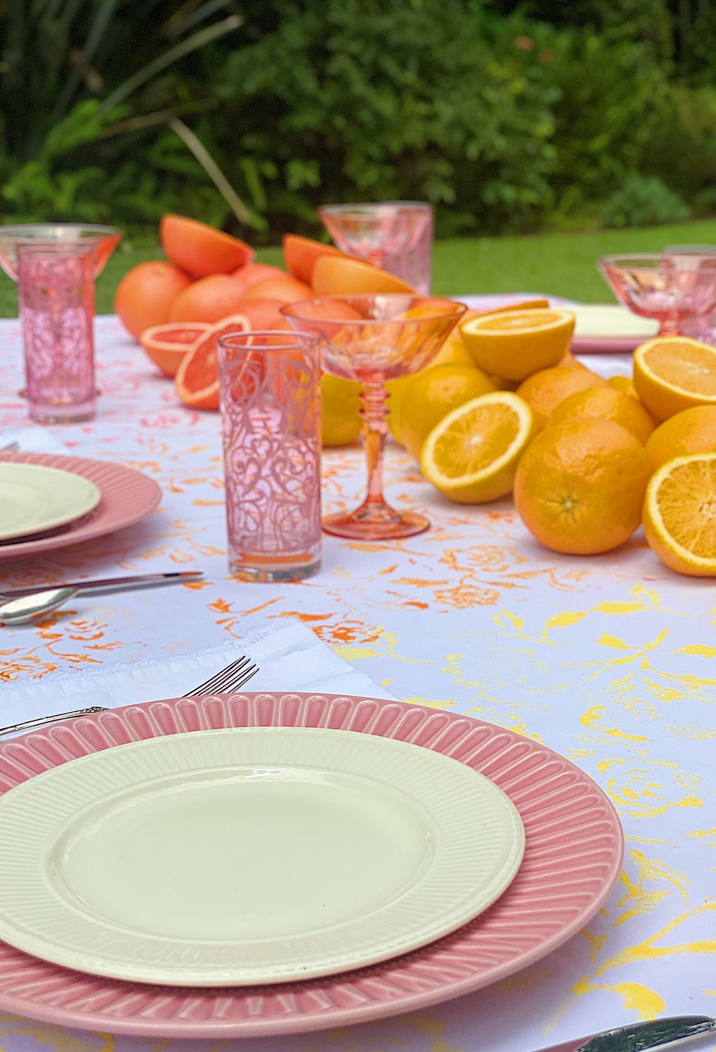 Summer Colors Tablecloth and Table