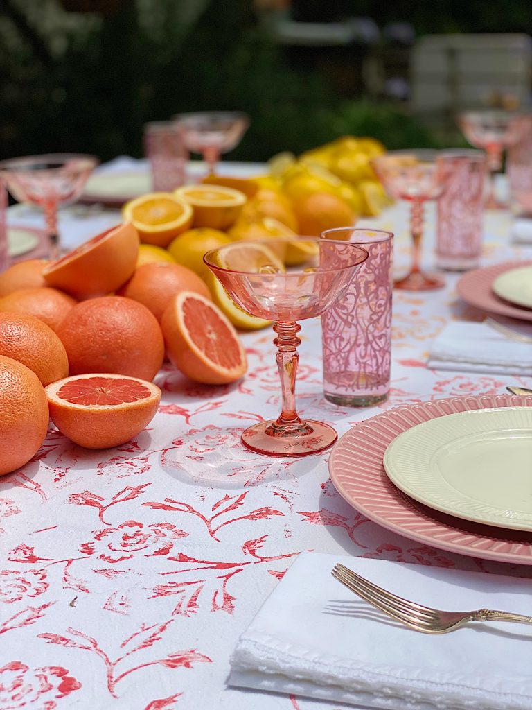 Summer Colors Tablecloth and Table