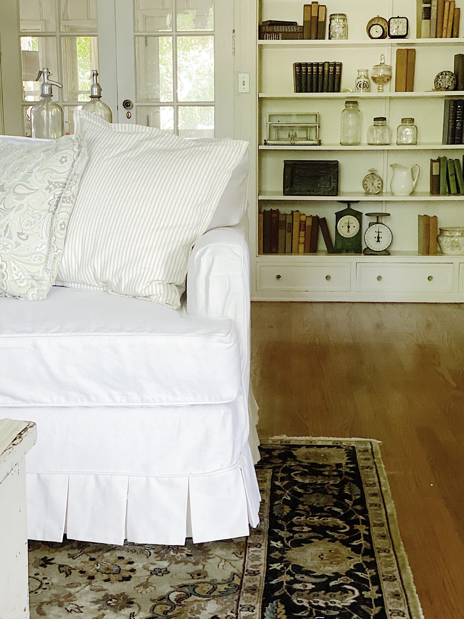 Summer Farmhouse Living Room Slipcovers