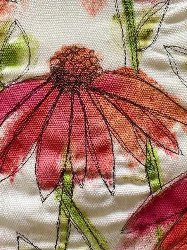 A New Summer Flower Pillow - MY 100 YEAR OLD HOME