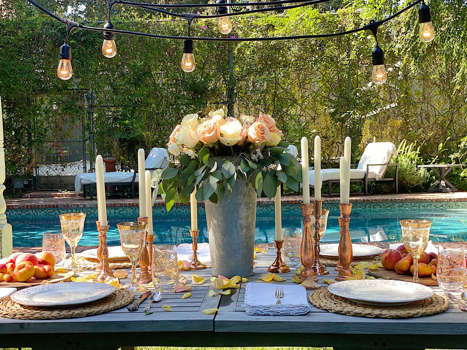 Summer Fun Outdoor Party Pool View