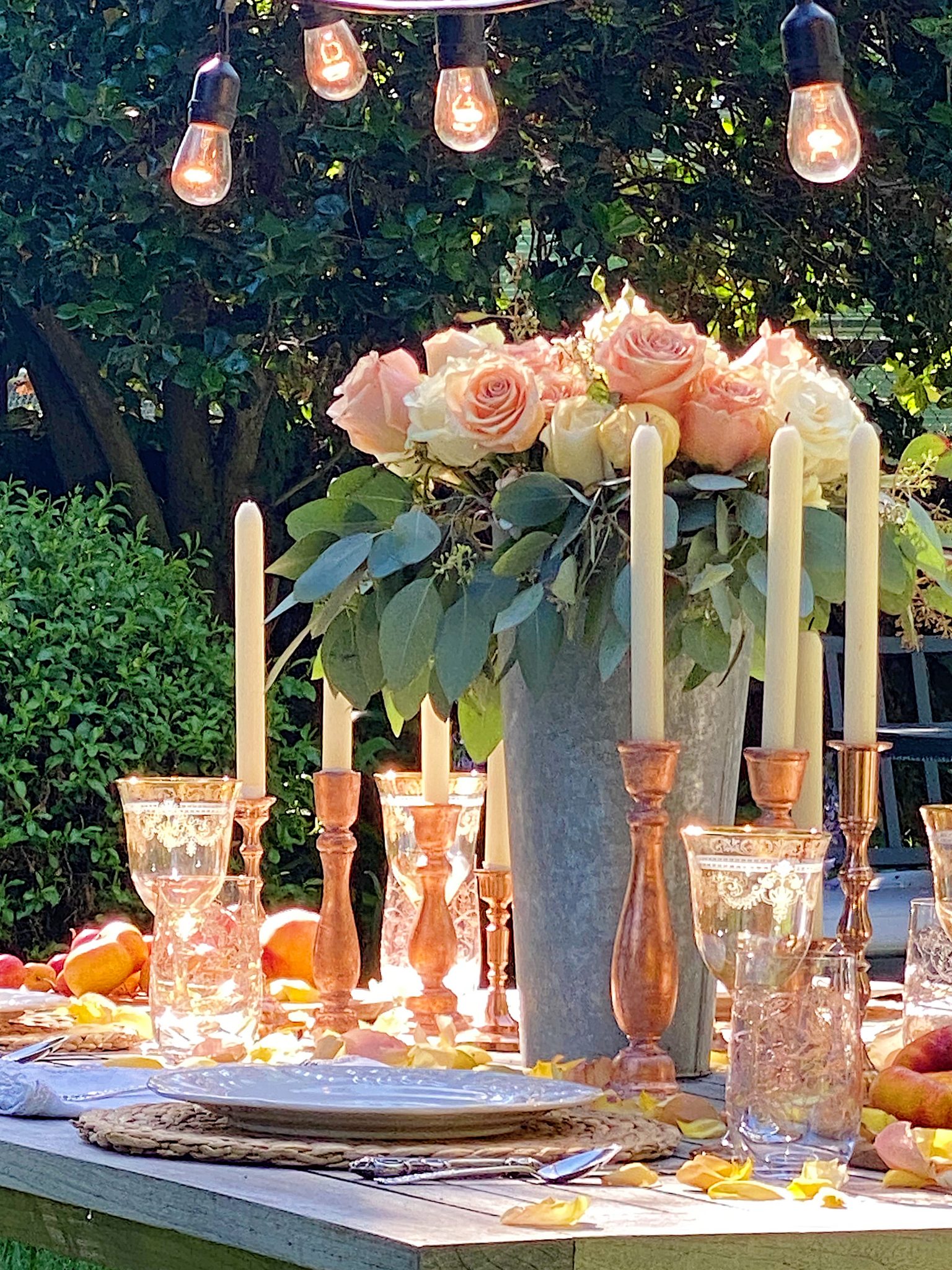 Summer Fun Outdoor Party Sunlit Flowers