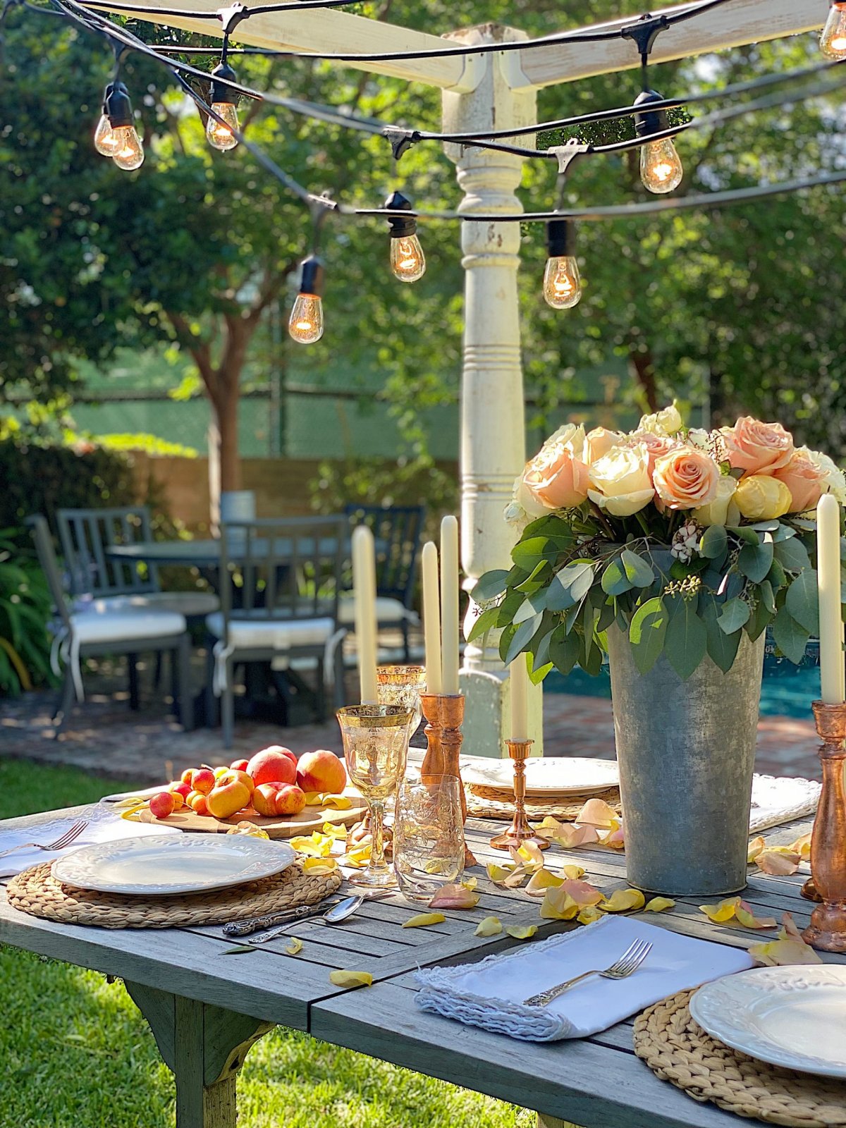 Summer Fun Outdoor Party Table Poolside