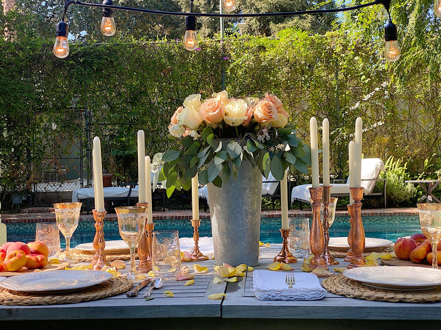 Summer Fun Outdoor Party Table Ready