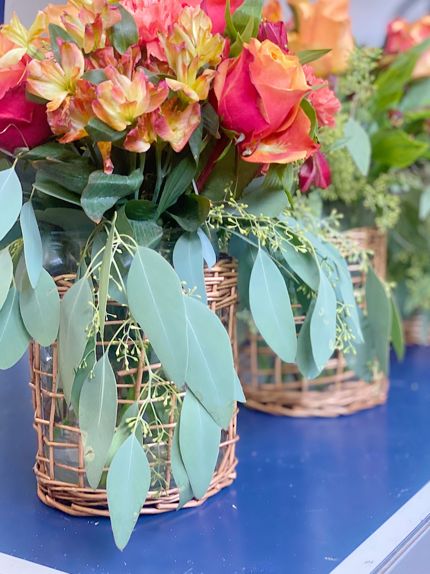 Arranging Flowers for Summer Beach Dinner