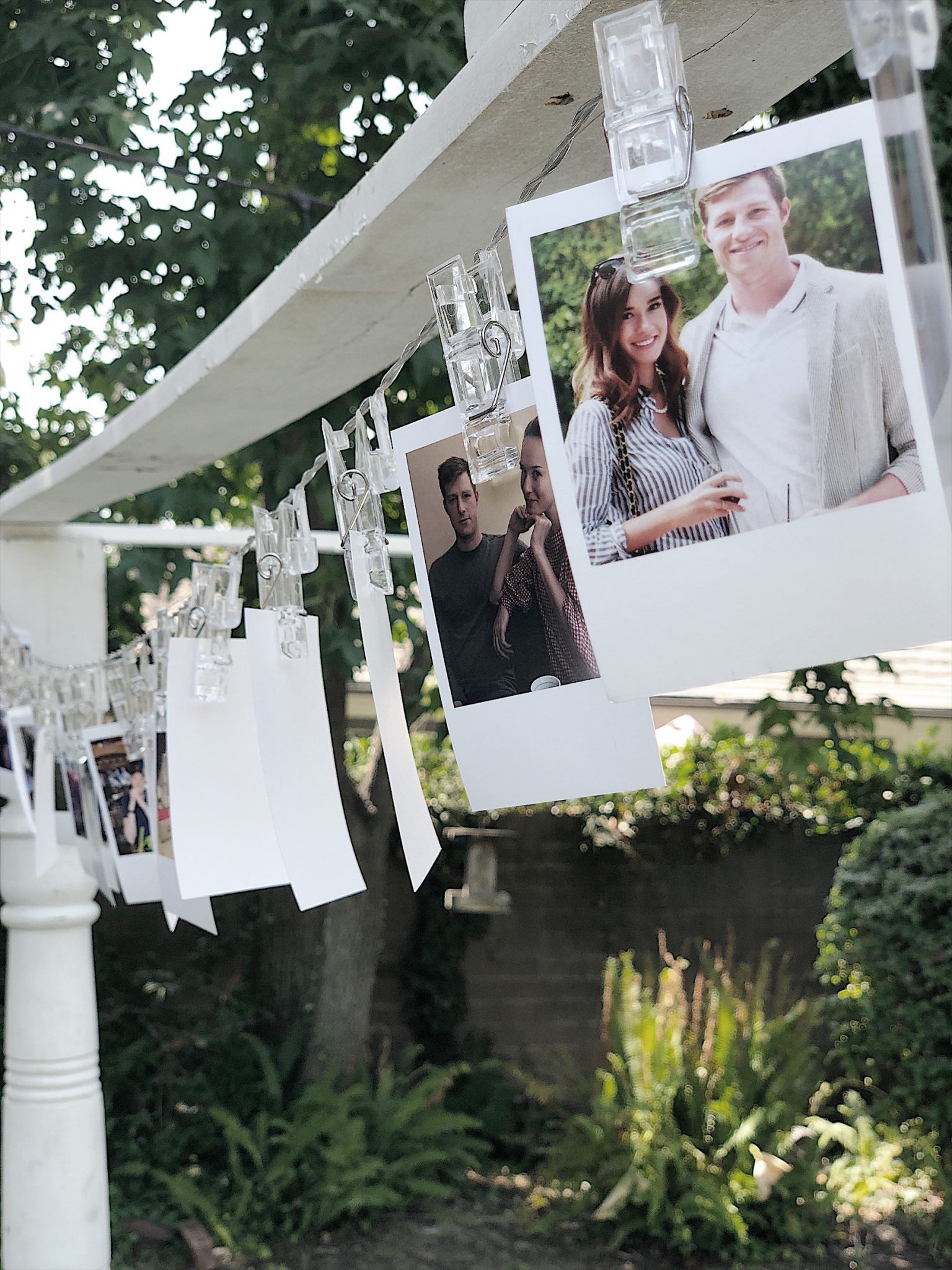 Engagement Party Decorations with Polaroid Photos