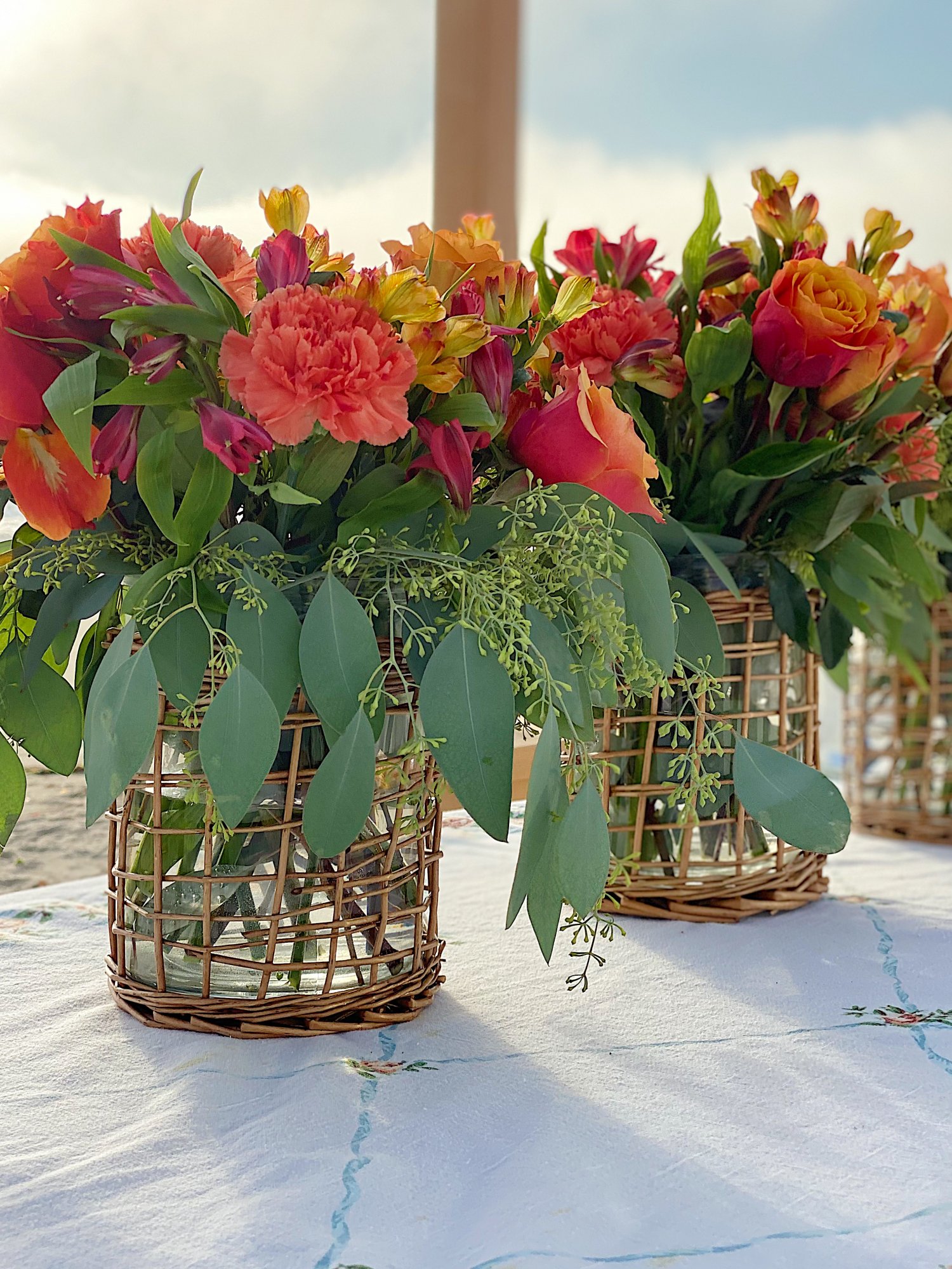 Gorgeous flowers for the Summer Beach Dinner