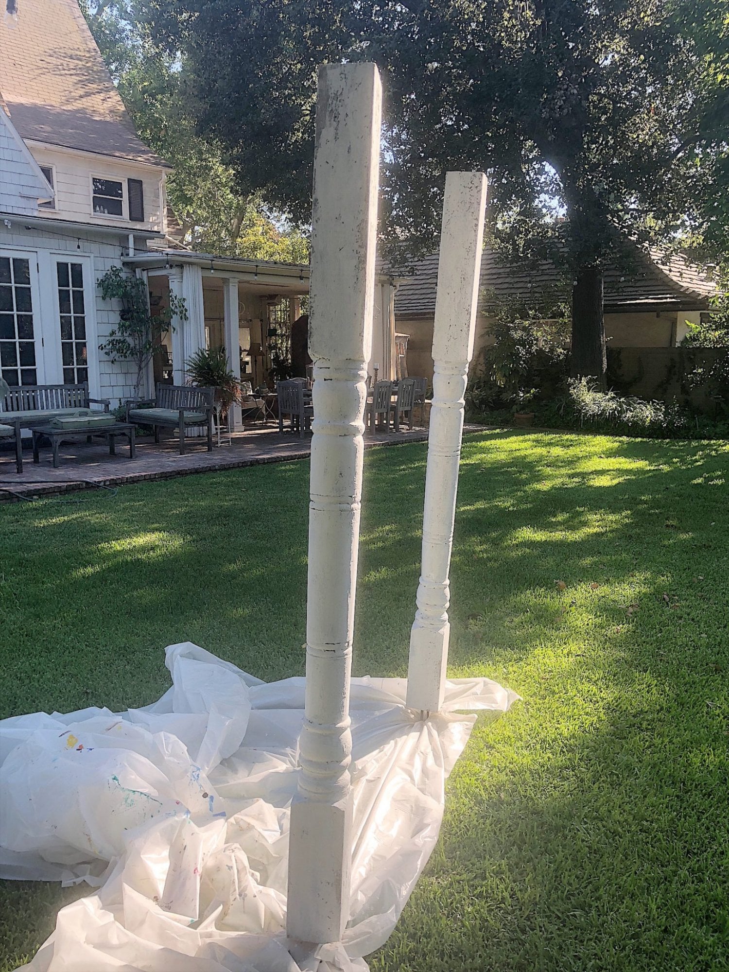 Outdoor Party with Porch Posts
