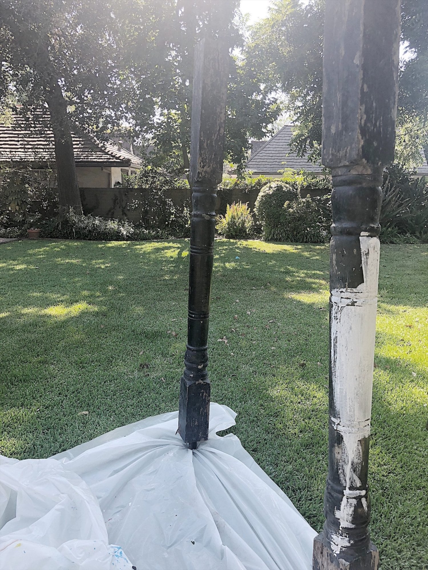 Outdoor Party with Porch Posts