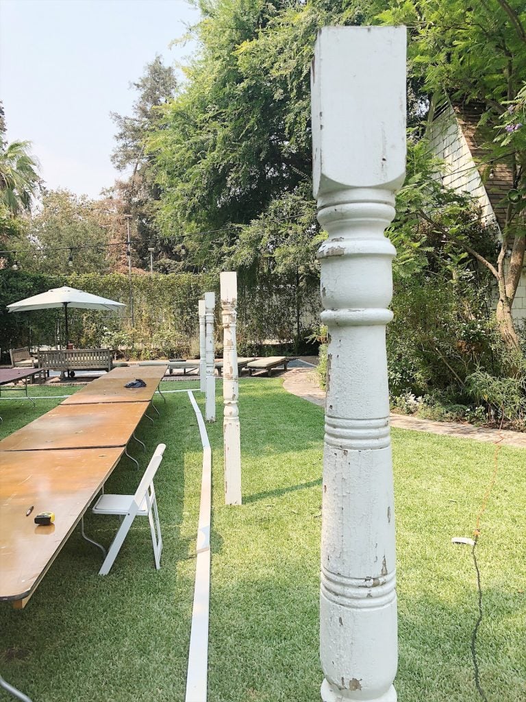 Outdoor Party with Porch Posts 4