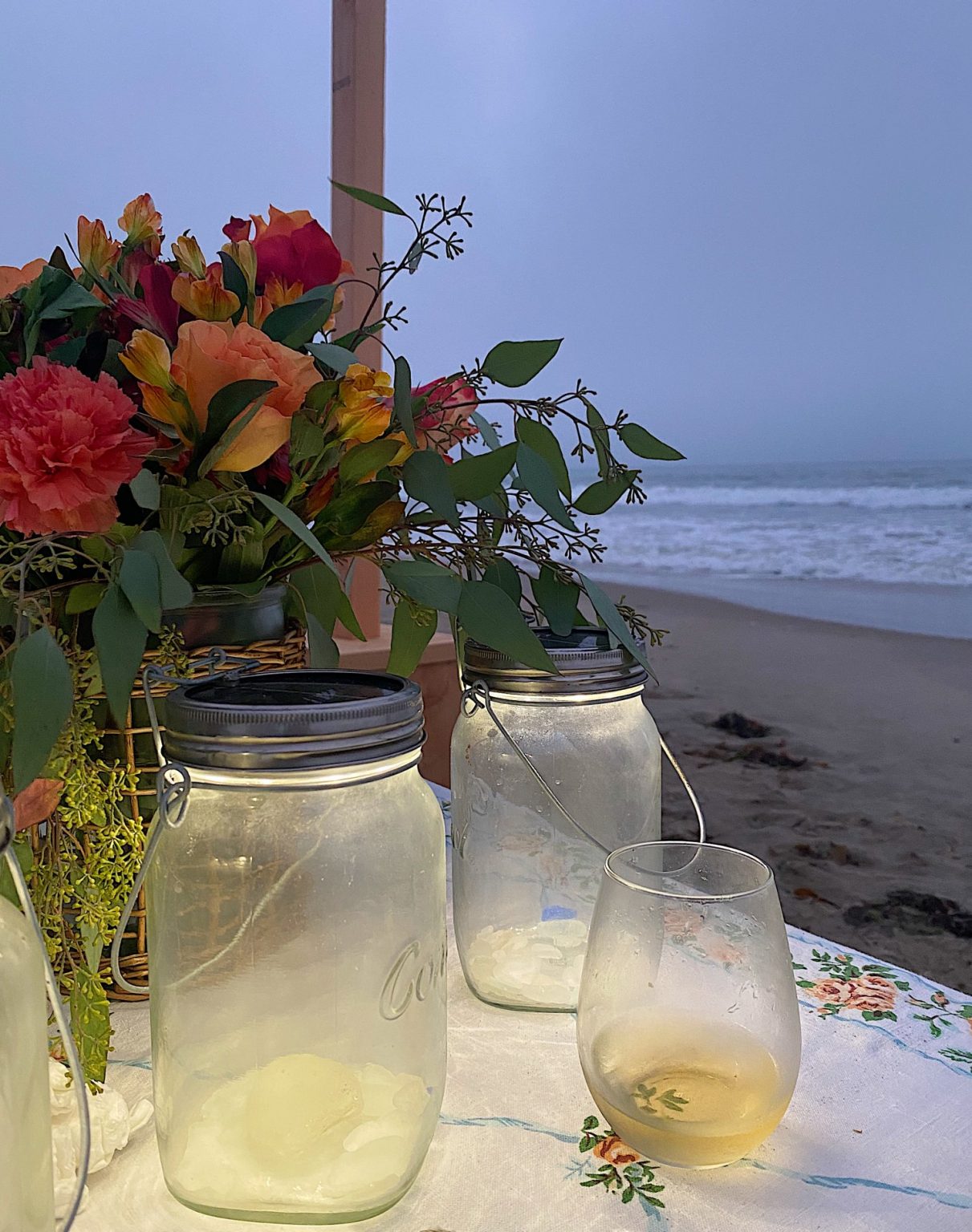 Summer Beach Dinner at Sunset