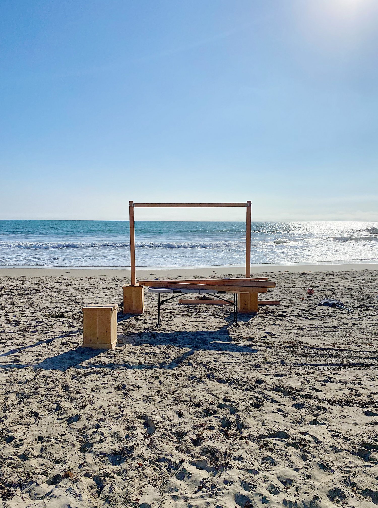 Sunset Dinner on the Beach Set Up 3