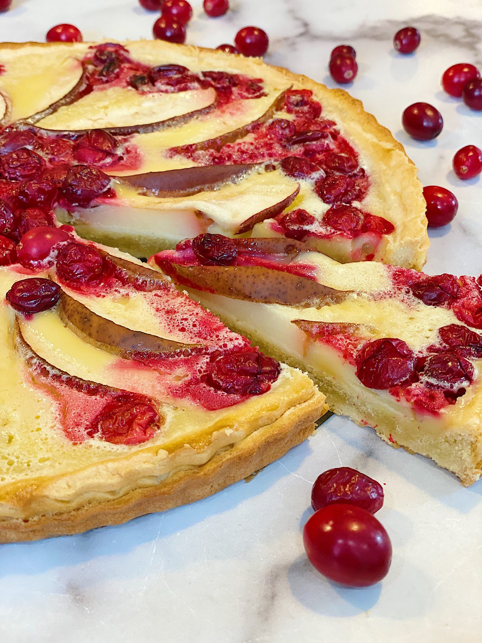 Cranberry Tart with Pears