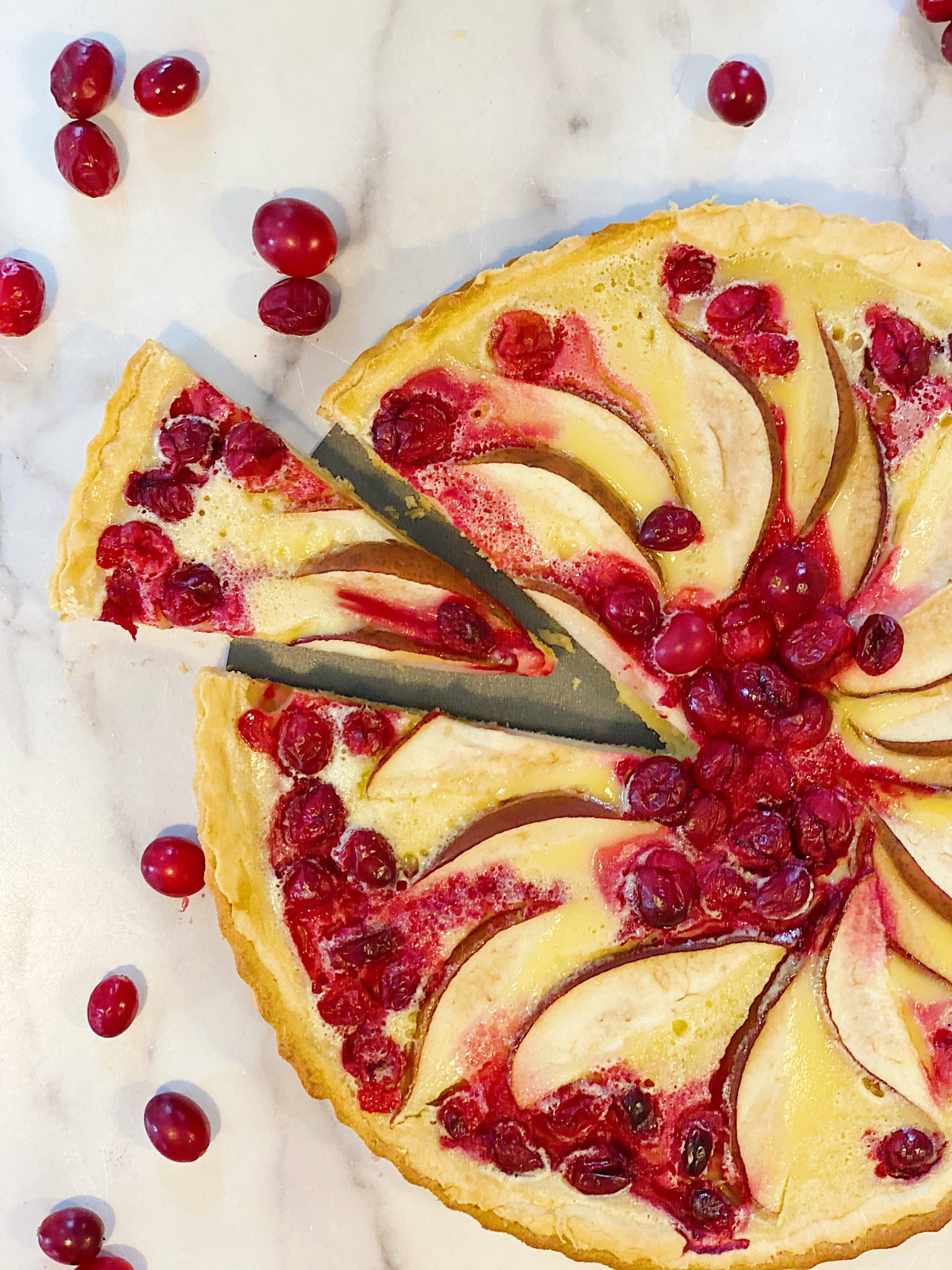 Cranberry and Pear Tart