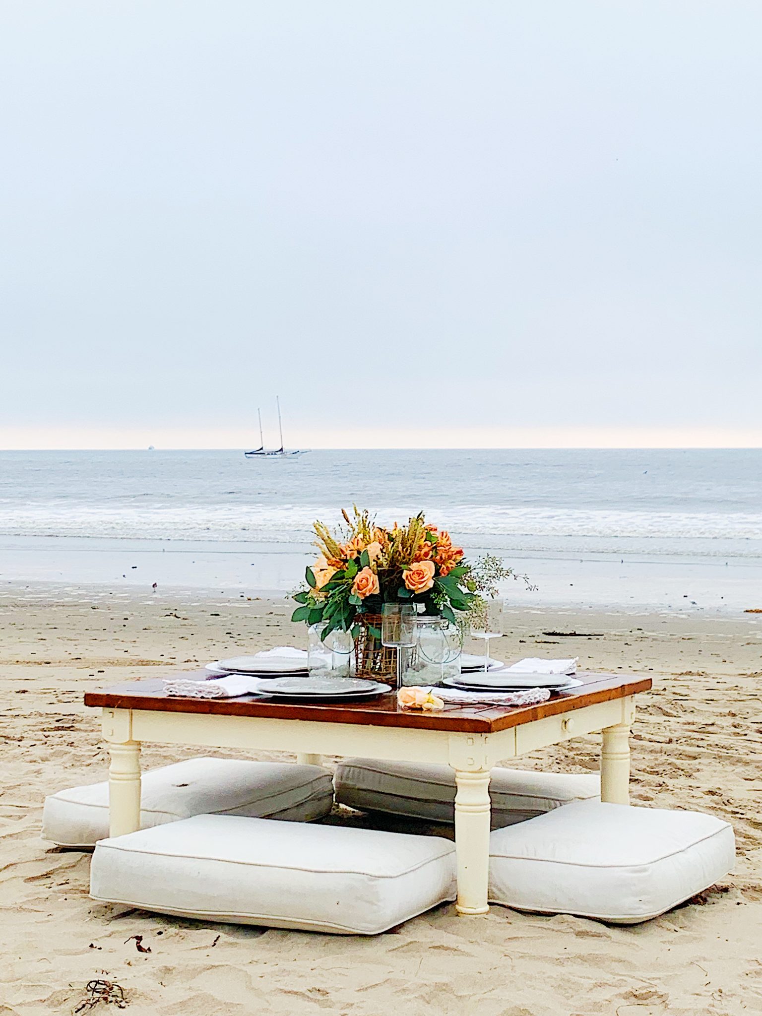 Dinner on the Beach on a Cloudy Day 1