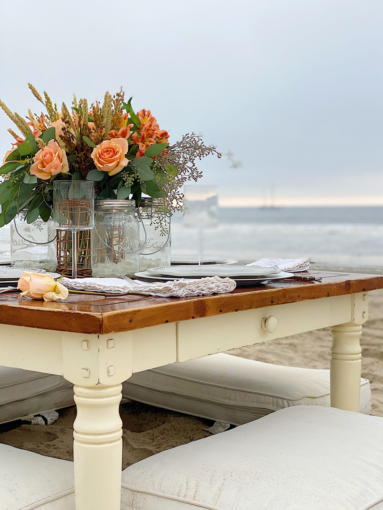Dinner on the Beach on a Cloudy Day 4