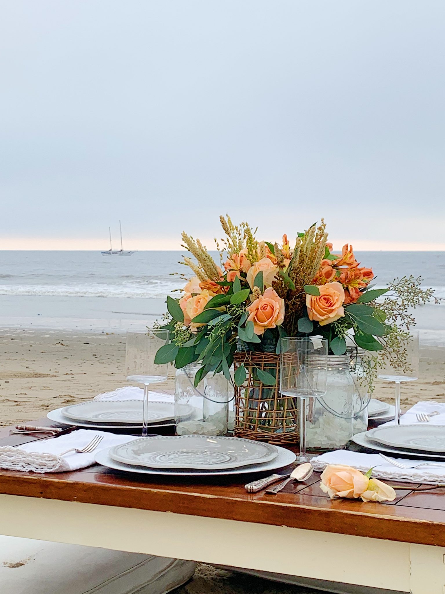 Dinner on the Beach on a Cloudy Day 6
