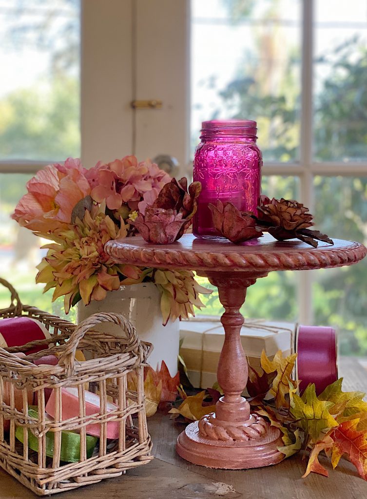 Fall DIY Cake Stand with Decor
